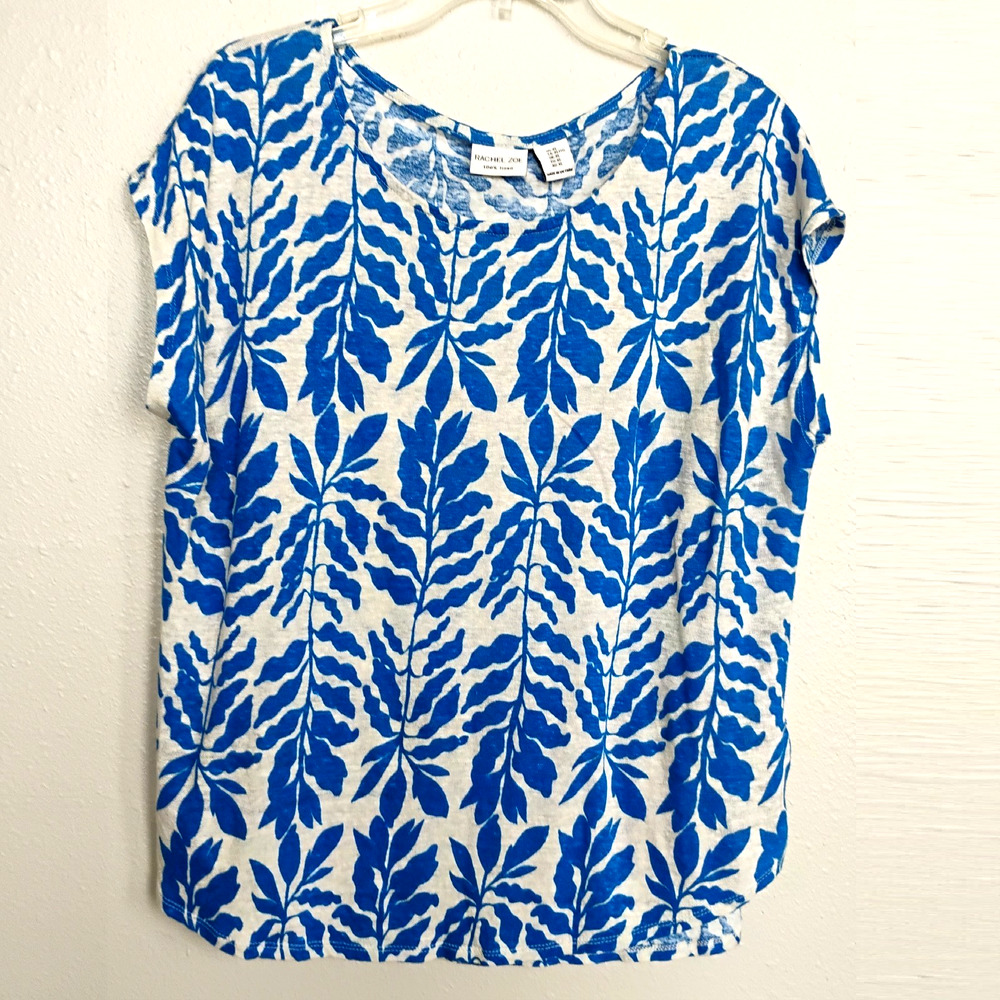 Rachel Zoe 100% Linen T-Shirt ~ Size XL